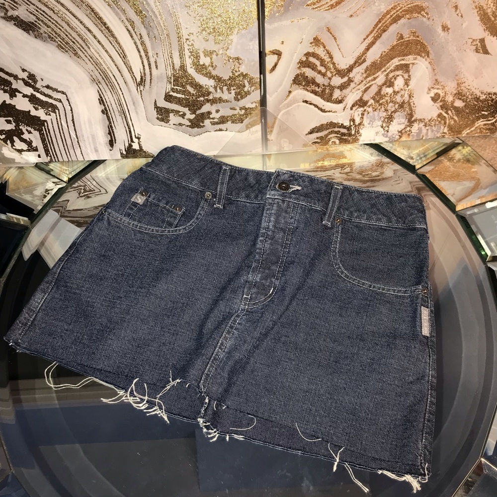 Vintage Silver denim skirt
